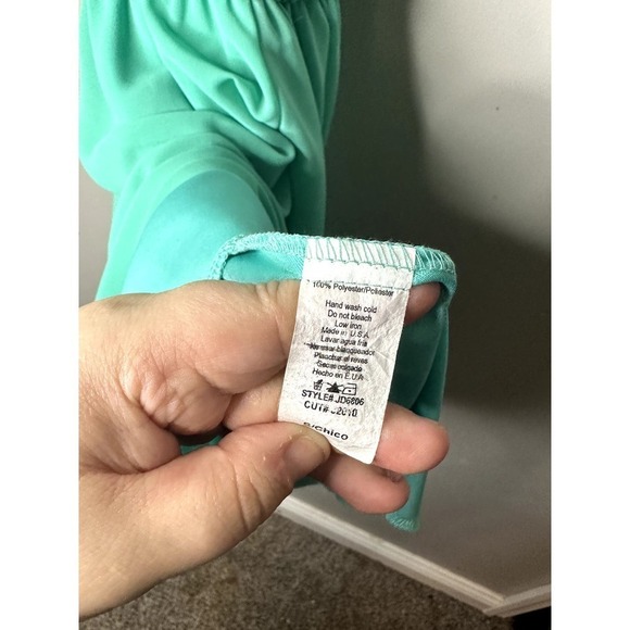 Lulus Chiffon Mint Green Dress Size Small - Picture 5 of 6